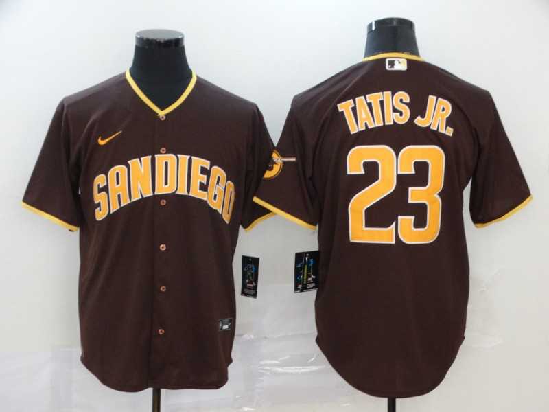 Padres 23 Fernando Tatis Jr. Brown Nike 2020 Cool Base Jersey,We sell and wholesale Padres 23 Fernando Tatis Jr. Brown Nike 2020 Cool Base Jersey on line form chian!